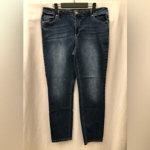 Buffalo David Bitton Francesca Mid-Rise Skinny Stretch Denim Blue Jeans 14/34